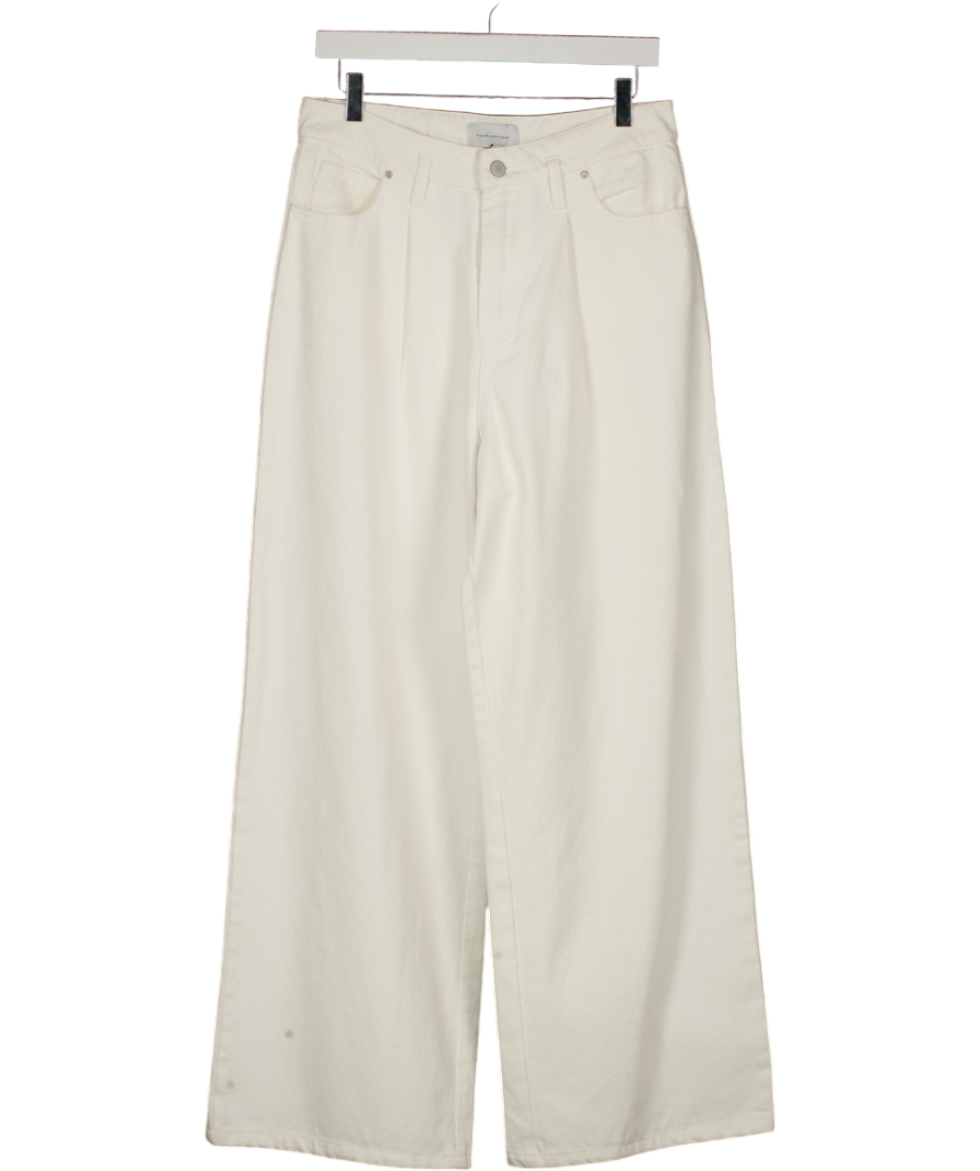 FRIENDS WITH FRANK White The Felicity Denim Trousers UK M