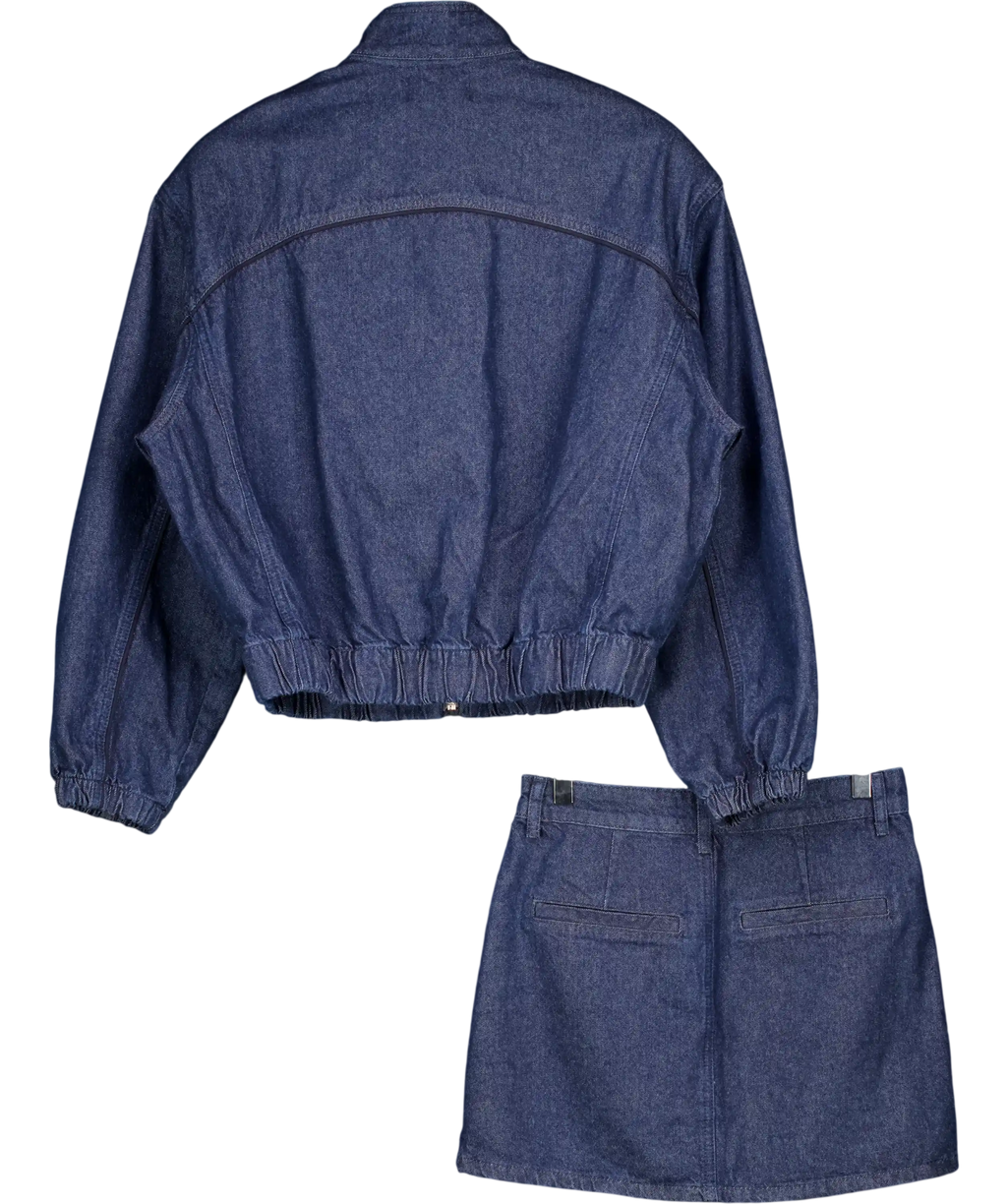 ASOS Blue Denim Balloon Jacket UK 6