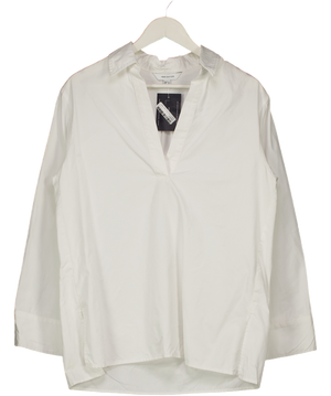 H&M White Popover Poplin Shirt UK XS