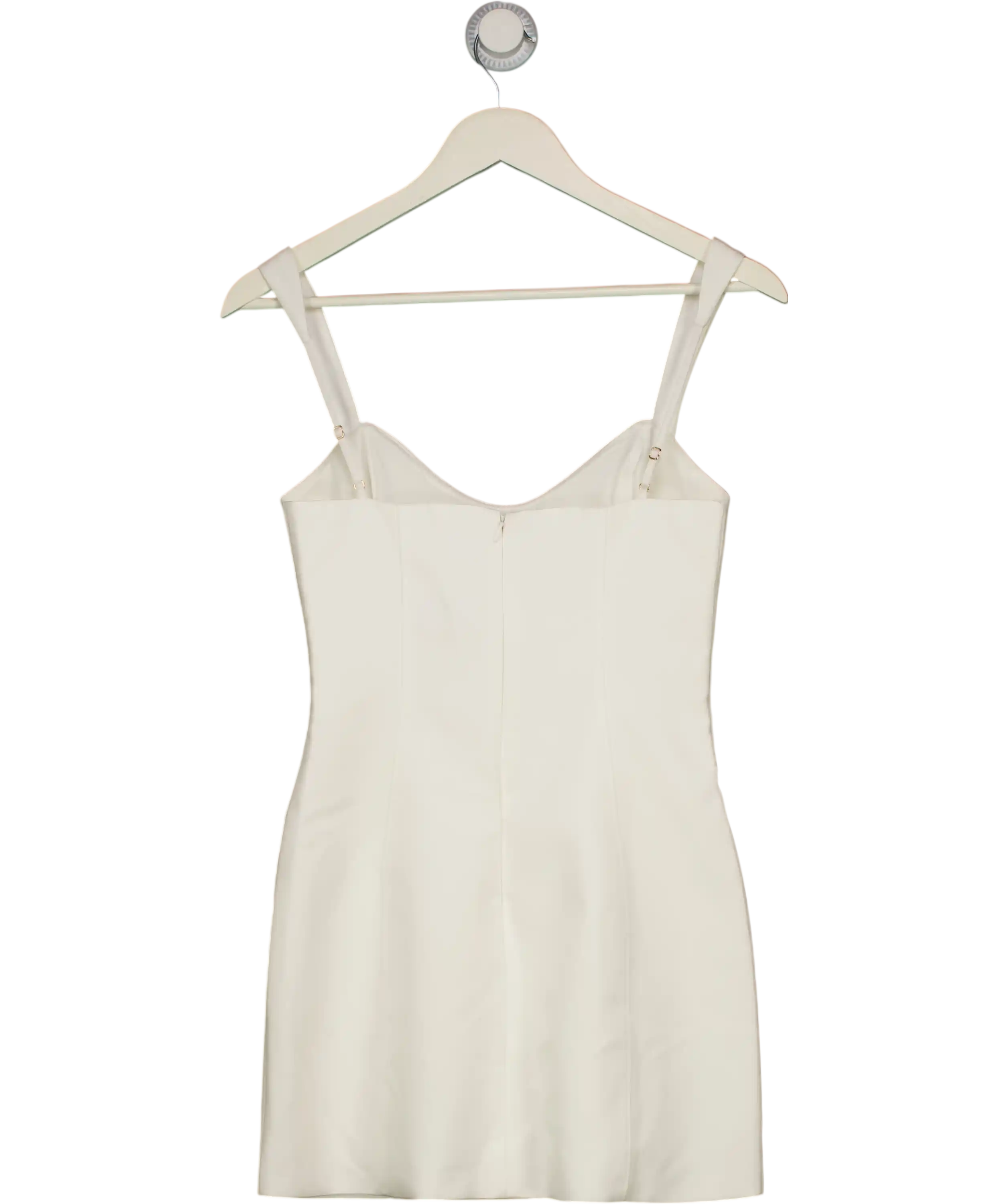 Oh Polly White Amaria Sweetheart-neck Micro Mini Dress UK 8