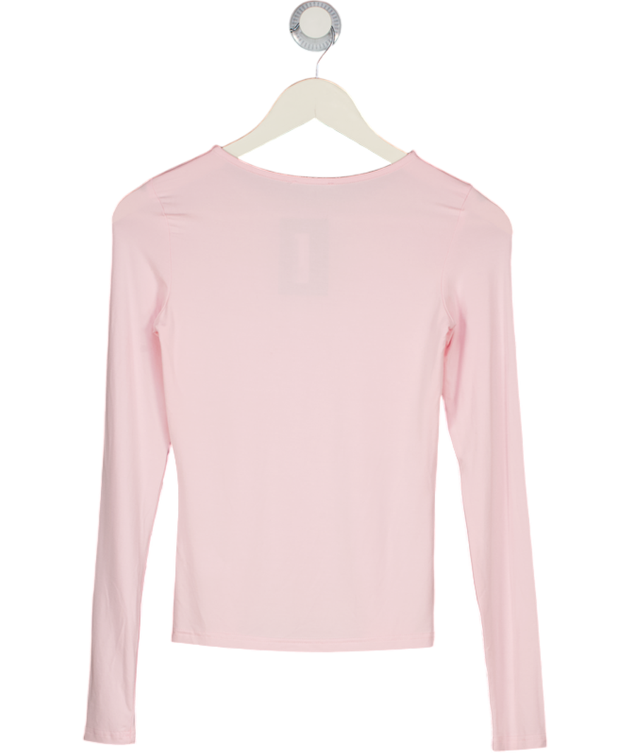 WHITE FOX Baby Pink Long Sleeve Top UK XS
