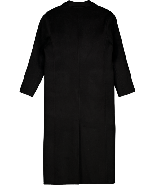 ANINE BING Black Quinn Wool & Cashmere Relaxed Fit Coat UK S
