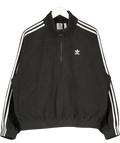 adidas Black Three Stripes Fleece Top UK 12