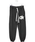 COLE BUXTON Washed Black Logo Jogging Trousers UK XL