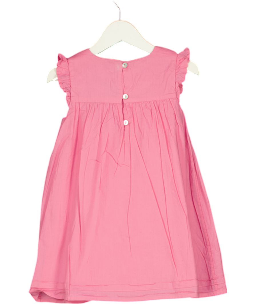 WILD GORGEOUS Pink Sleeve Less Frill Cotton Dress 12-18 Months