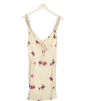 ASOS Cream Floral Print Lace Trim Mini Dress UK 12