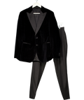 hugo boss Black Slim-fit Velour Tuxedo Jacket (xs) And Slim Fit Trousers UK S