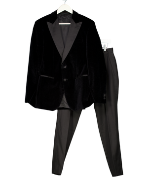 hugo boss Black Slim-fit Velour Tuxedo Jacket (XS) And Slim Fit Trousers UK S