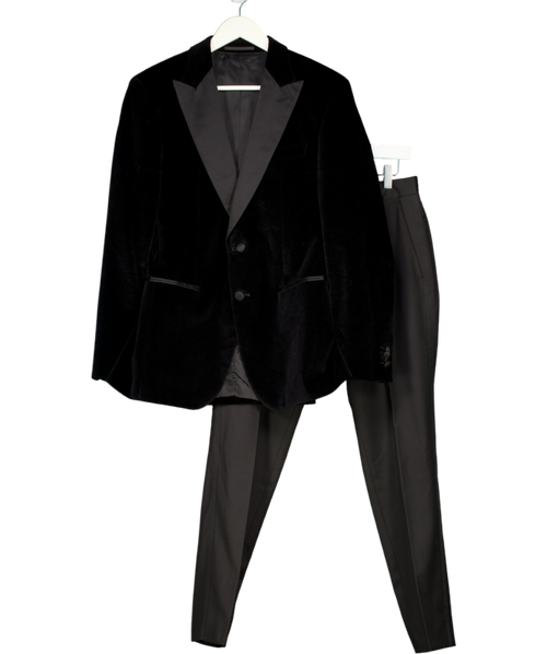 hugo boss Black Slim-fit Velour Tuxedo Jacket (xs) And Slim Fit Trousers UK S
