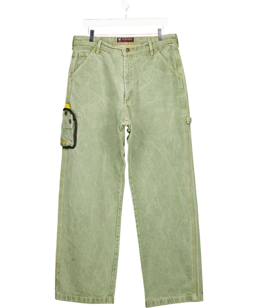 Ralph Lauren Green Wide Leg Jeans UK 12