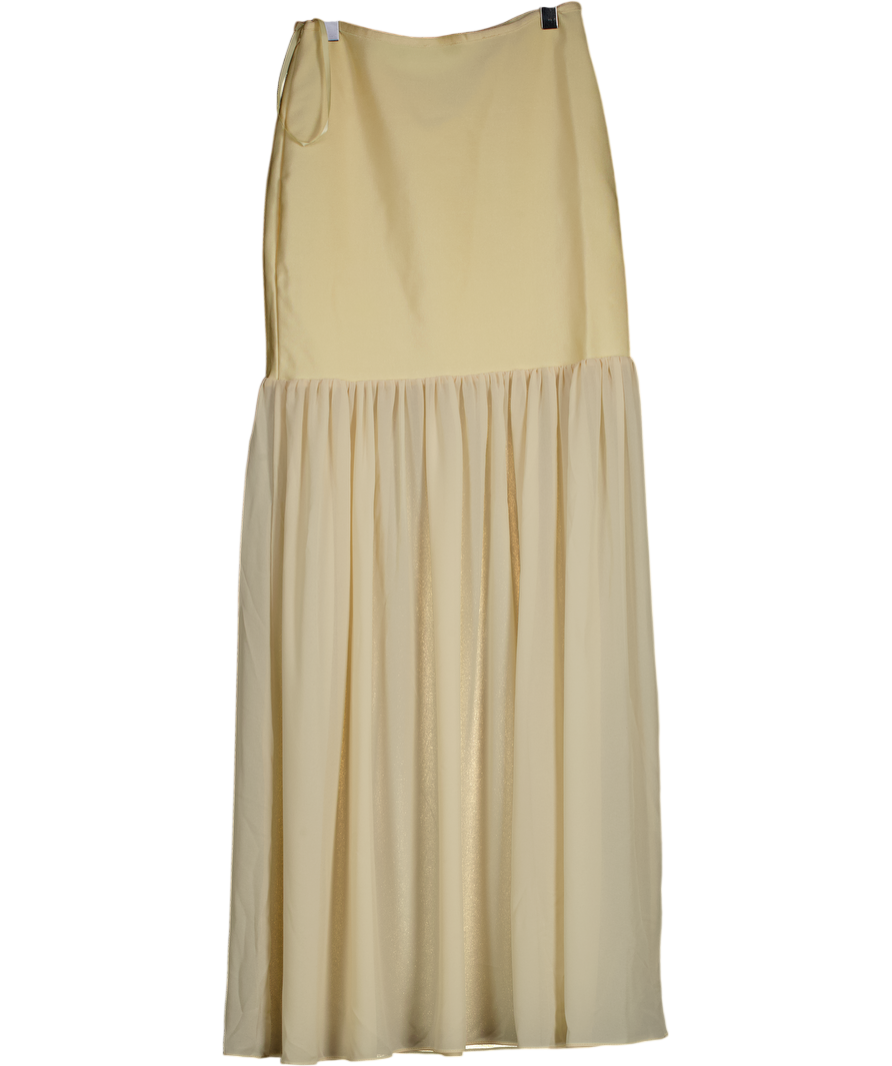 ASOS Yellow Bandage Peplum Maxi Skirt UK 10