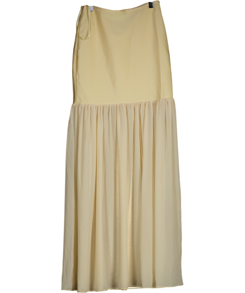 ASOS Yellow Bandage Peplum Maxi Skirt UK 10