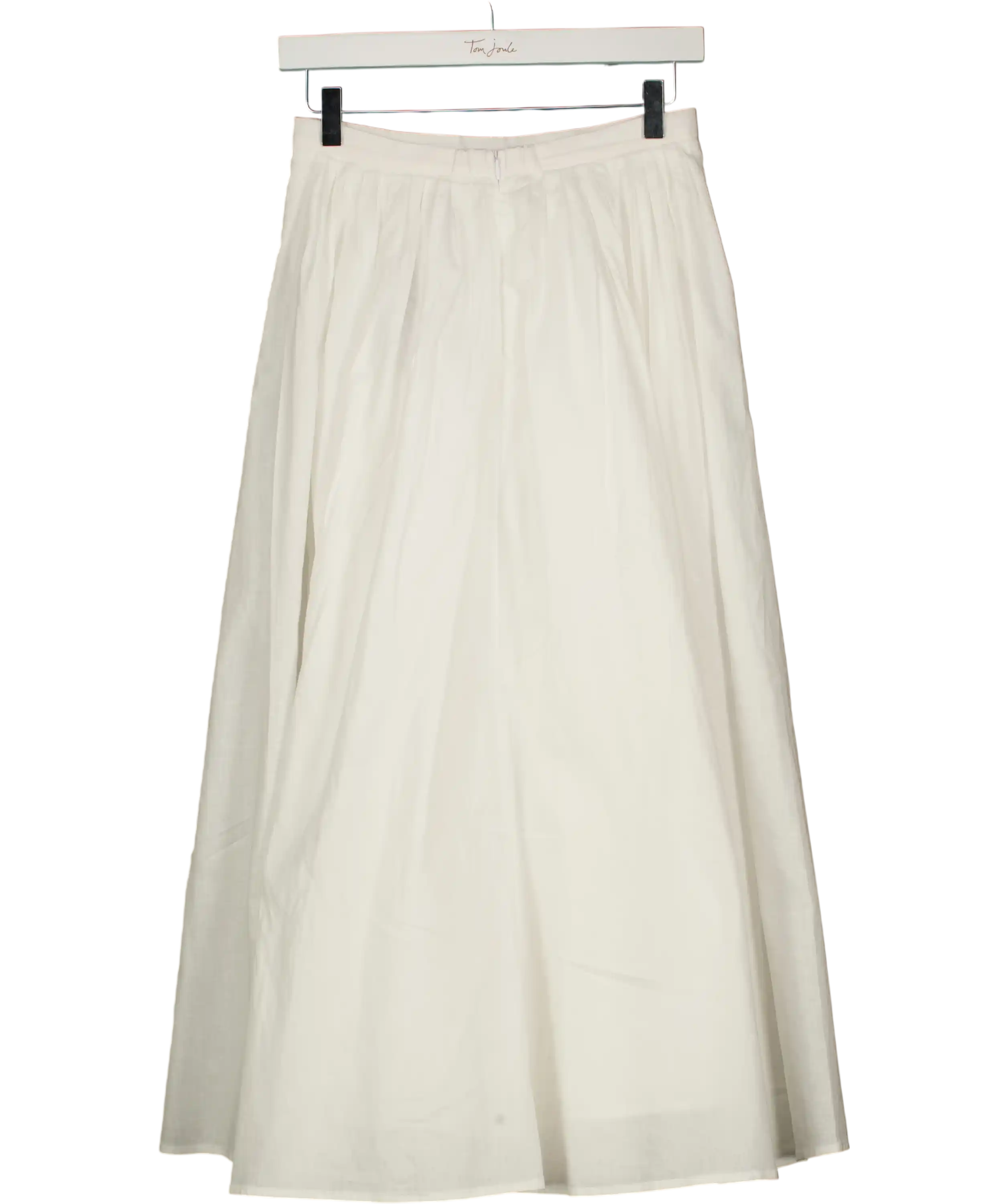 DISSH White Linen &  Cotton Midi Skirt UK 8