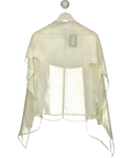 ASOS Cream Sheer Drape Detail Blouse UK 8