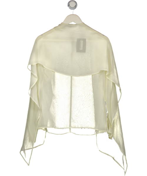 ASOS Cream Sheer Drape Detail Blouse UK 8