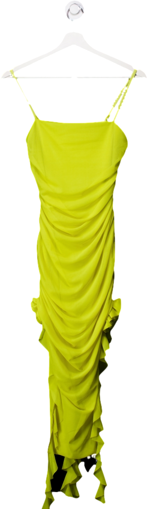 Trendyol Green Ruffle Hem Bodycon Dress UK XS