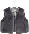NOOKI LONDON Grey Luxury Faux Fur Gilet UK M