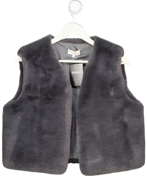NOOKI LONDON Grey Luxury Faux Fur Gilet UK M