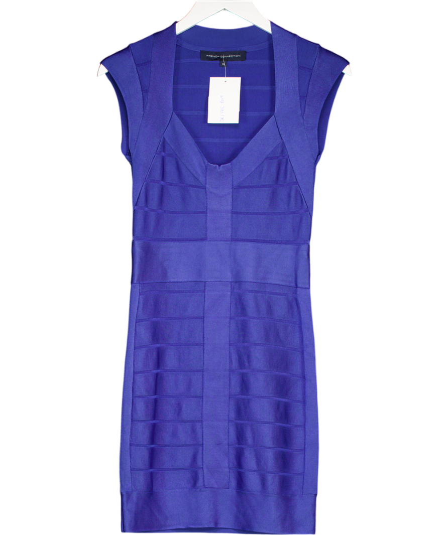 French Connection Cobalt Blue Bandage Bodycon Dress UK 10