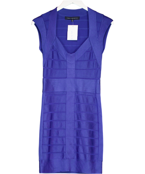 French Connection Cobalt Blue Bandage Bodycon Dress UK 10