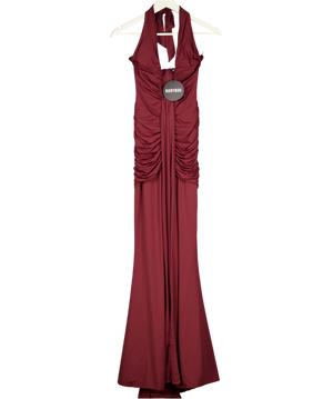BABYBOO Rosetta Maxi Dress - Cherry Red Lacquer UK XS