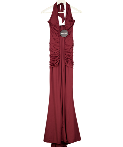 BABYBOO Rosetta Maxi Dress - Cherry Red Lacquer UK XS