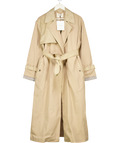 LOUNGE Beige Suedette Trim Trench Coat UK 10