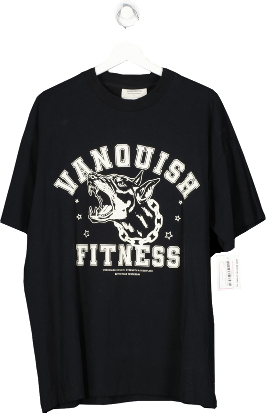 Vanquish Black Fitness Oversized T Shirt UK L