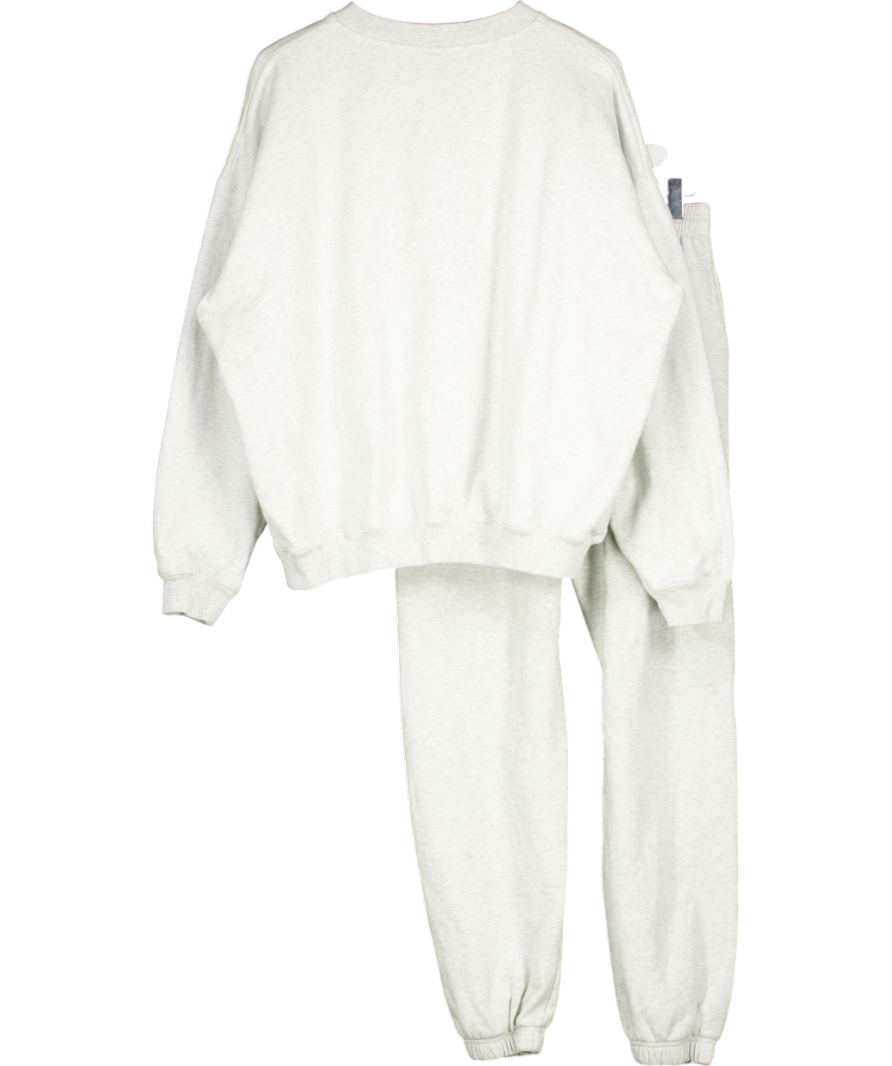 Adanola 2-piece Grey Embroidered Logo Joggers And Sweatshirt Set UK S/M