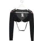 ZARA Black Extreme Mesh Crop Top UK S