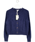 Lilysilk Blue Ultra-soft Brushed Cashmere Cardigan UK S