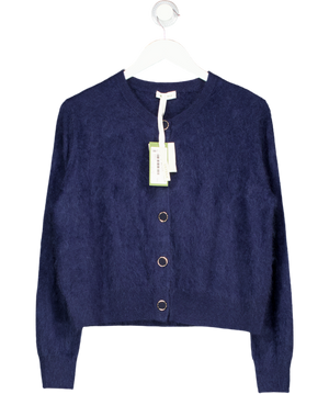 Lilysilk Blue Ultra-soft Brushed Cashmere Cardigan UK S