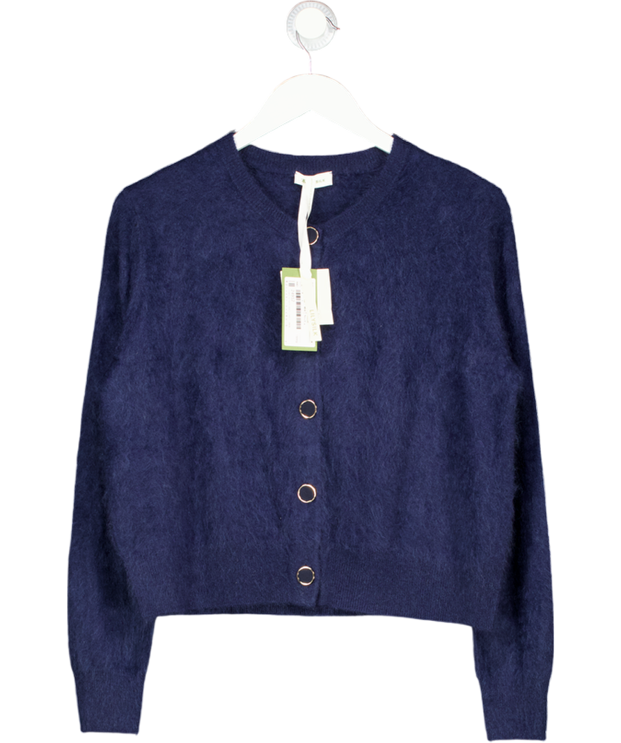 Lilysilk Blue Ultra-soft Brushed Cashmere Cardigan UK S
