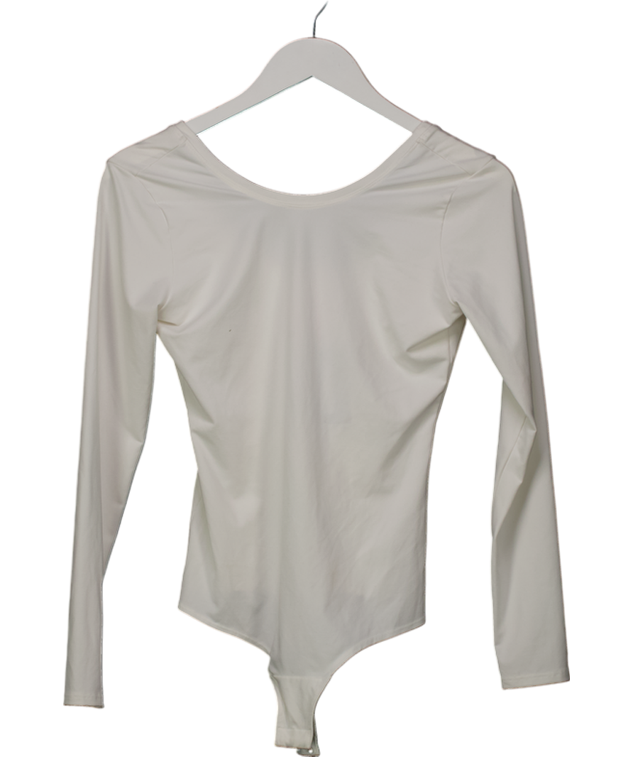 Spanx Cream Long Sleeve Bodysuit UK M
