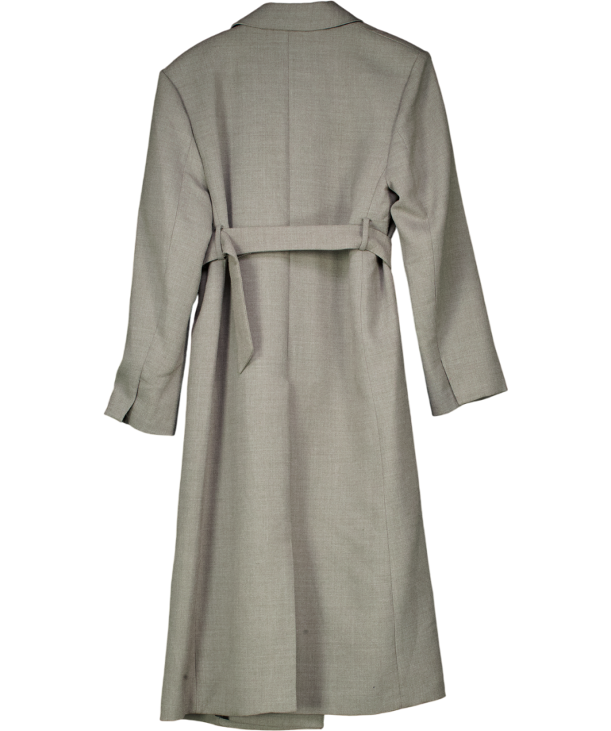 MANGO Grey Selection  Double-breasted Coat With Belt UK M