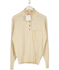 SANDRO Cream Marvin High-neck 100% Cashmere Jumper Sz 3 UK 12