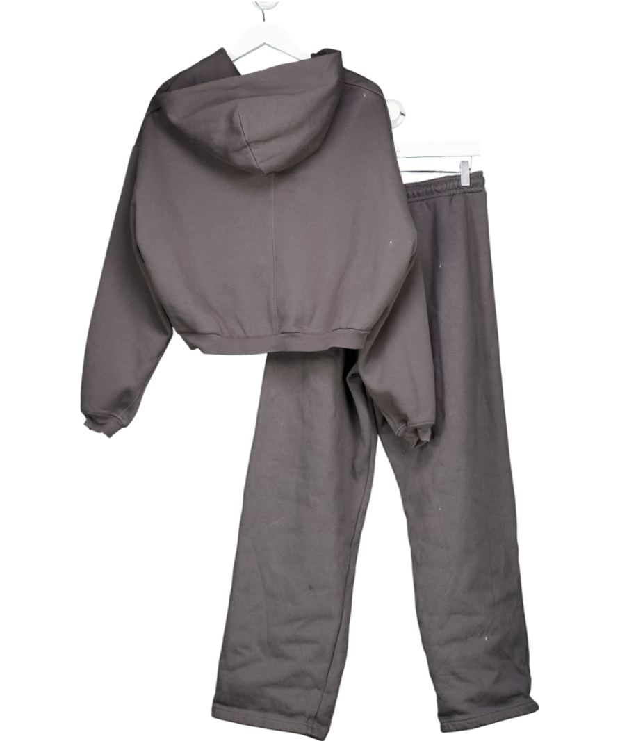 gymshark Grey Cosy Luxe Zip Through Hoodie And Jogger Set UK M