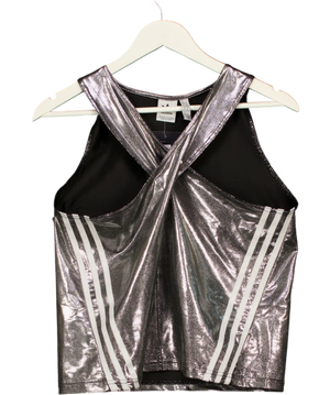 ADIDAS Originals Metallic Silver Adilenium Season 2 Tank Top UK 20 /22