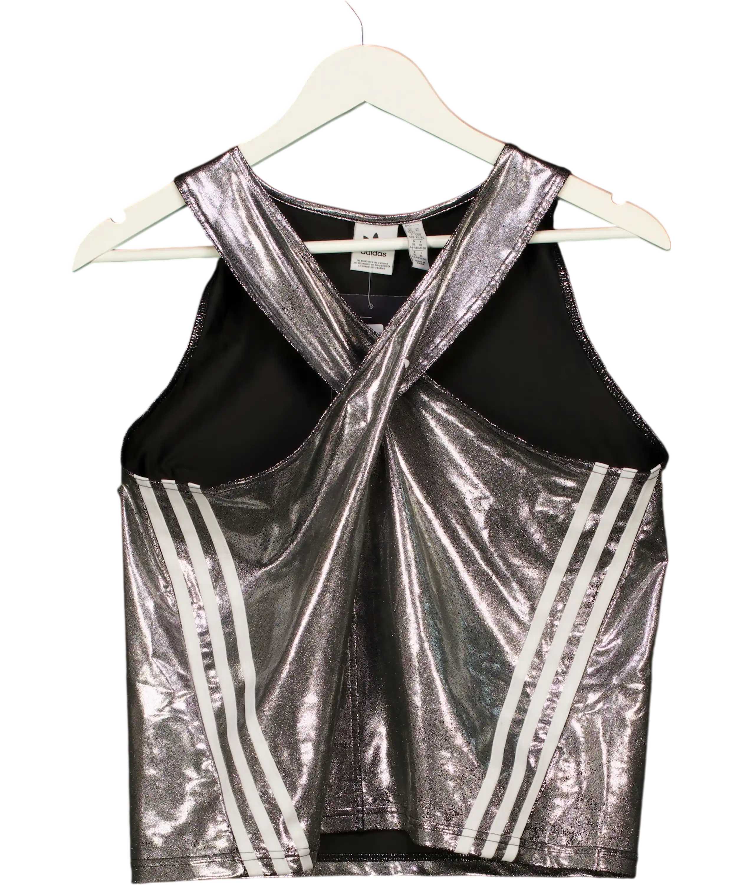 ADIDAS Originals Metallic Silver Adilenium Season 2 Tank Top UK 20 /22