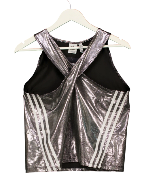 ADIDAS Originals Metallic Silver Adilenium Season 2 Tank Top UK 20 /22
