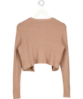 Abercrombie & Fitch Brown Cropped Rib Knit Cardigan UK M