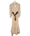 ZARA Cream Lace Front Chiffon Dress UK XS