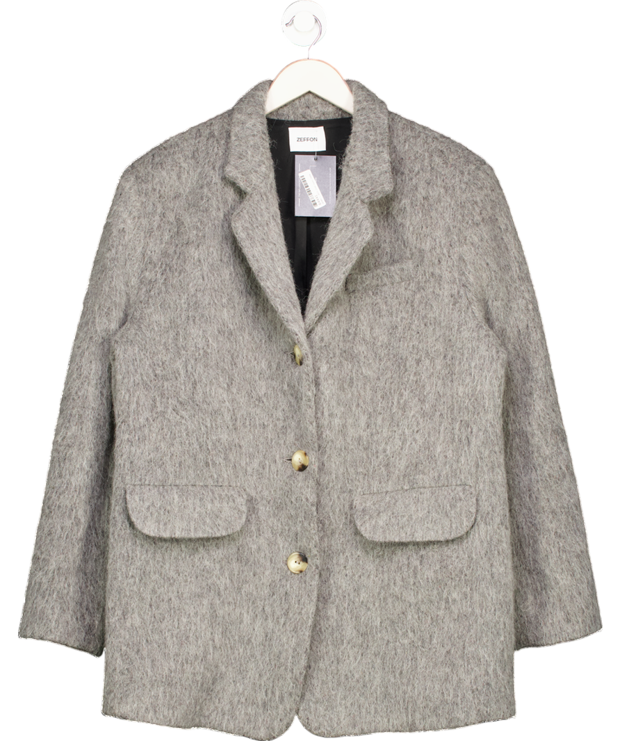 zeffon Guy Oversized Wool Blazer - Grey UK 36" CHEST