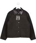 KHY BY KYLIE JENNER Black Canvas Utility Jacket UK S