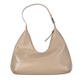 BY FAR Beige Amber Semi Patent Leather Shoulder Bag