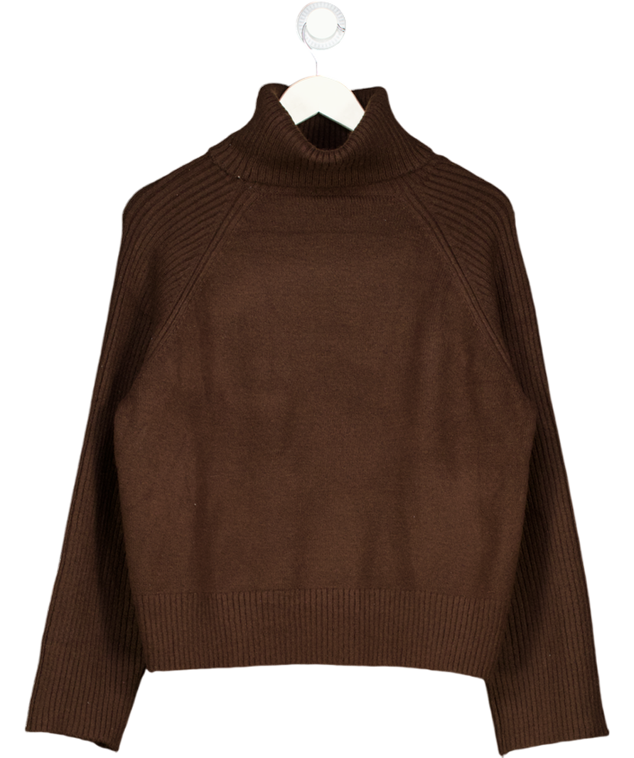 NEW LOOK Chocolate Brown Roll Neck Jumper UK M