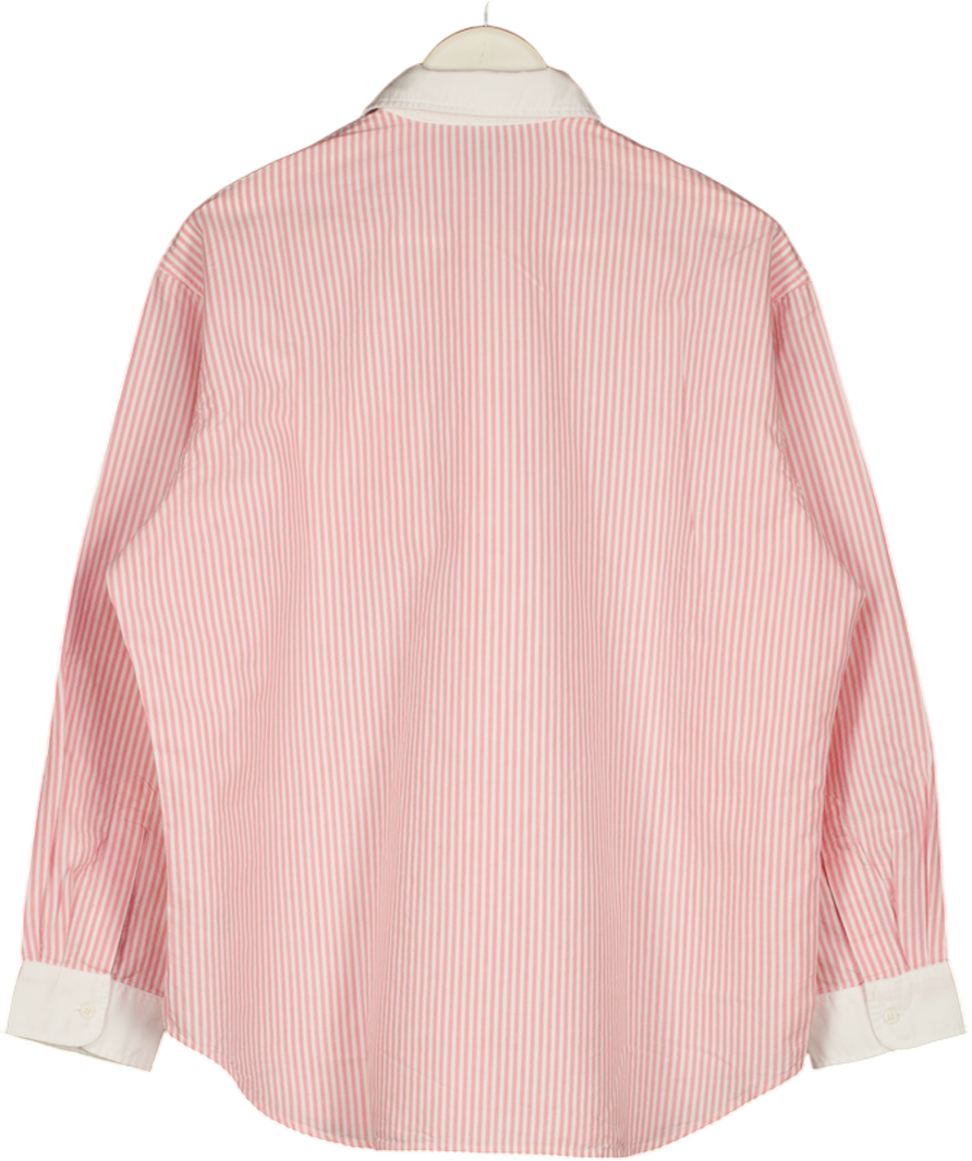 HOLLAND COOPER Winchester Shirt City Pink Stripe With Embroidered Logo UK S