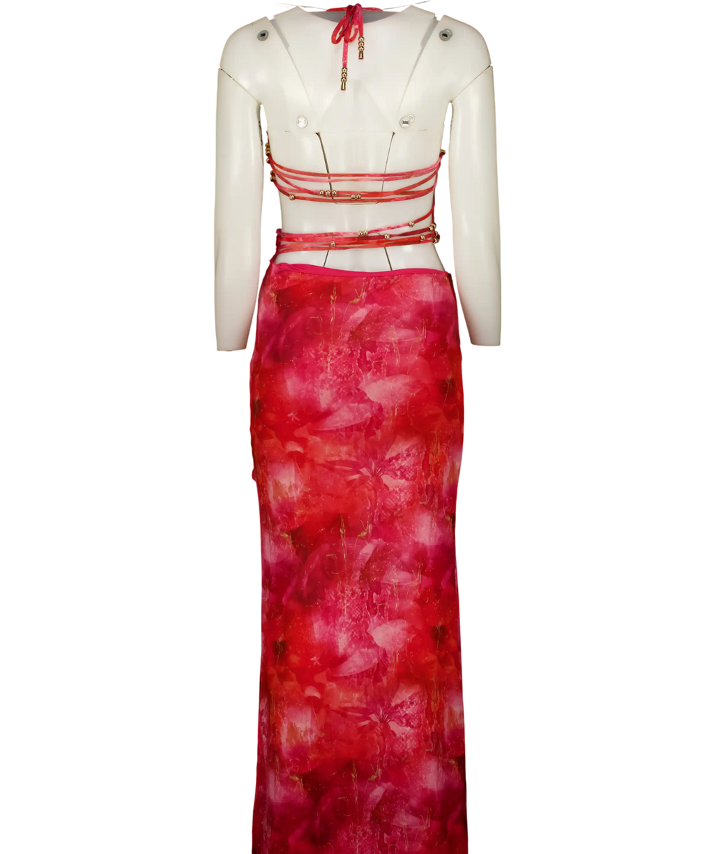 Outcast Pink Jaylah Maxi Dress UK S