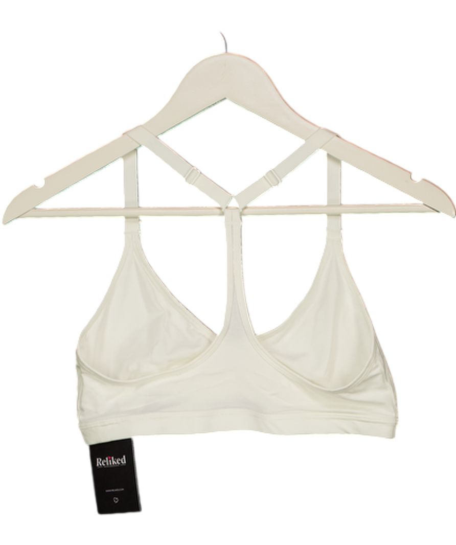 gymshark White Minimal Sports Bra UK M