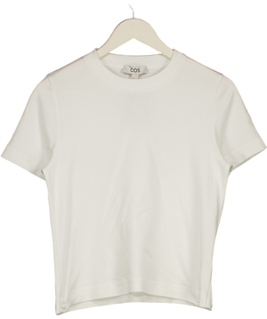 COS White Clean Cut T-shirt UK S
